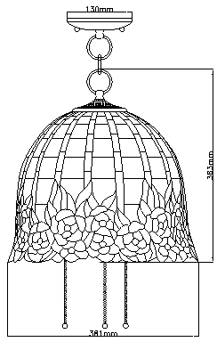 Lampa wisząca Tiffany, Rosecliffe, Quoizel