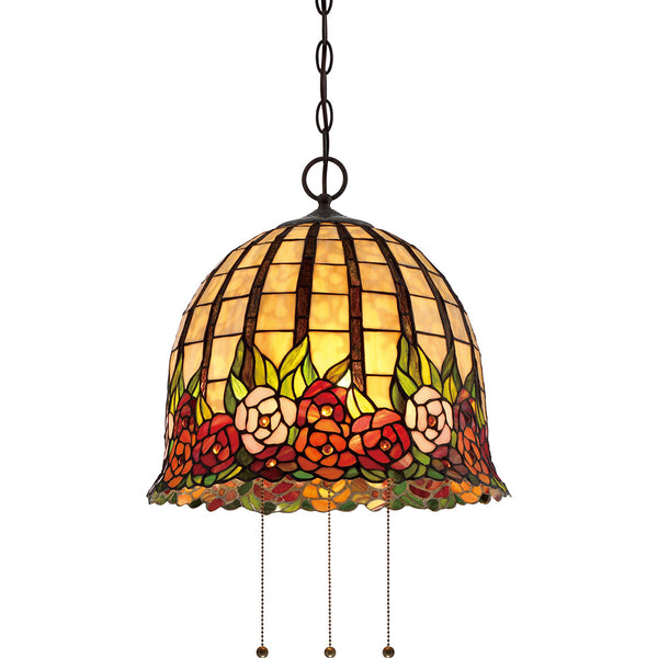 Lampa wisząca Tiffany, Rosecliffe, Quoizel