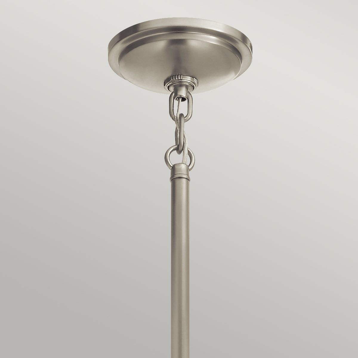 Lampa wisząca Tollis - 1 źródło światła - Białe/ Szczotkowany nikiel, Kichler - ePlafoniera.pl