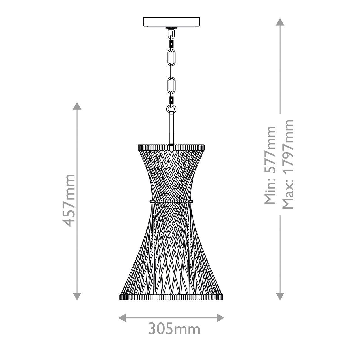 Lampa wisząca Twyla - 1 źródło światła - Czarny, Hinkley - ePlafoniera.pl