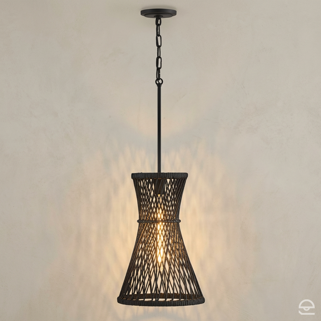 Lampa wisząca Twyla - 1 źródło światła - Czarny, Hinkley