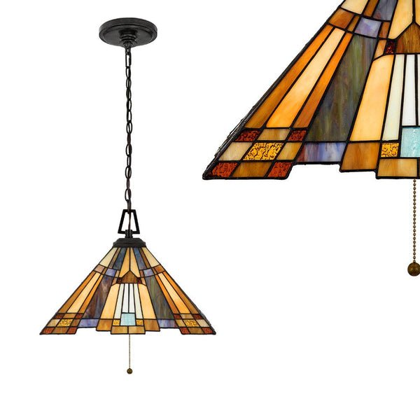 Lampa wisząca w stylu Tiffany, Inglenook, Quoizel