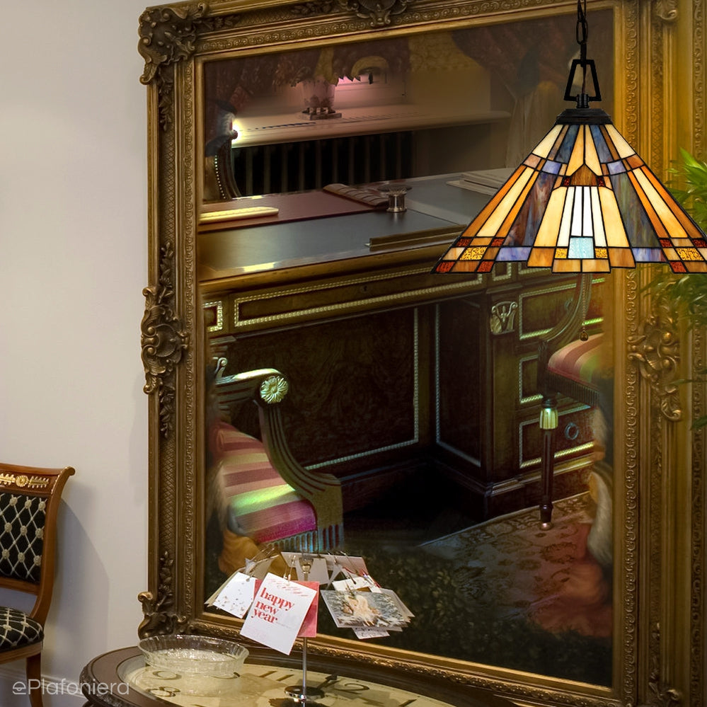 Lampa wisząca w stylu Tiffany, Inglenook, Quoizel