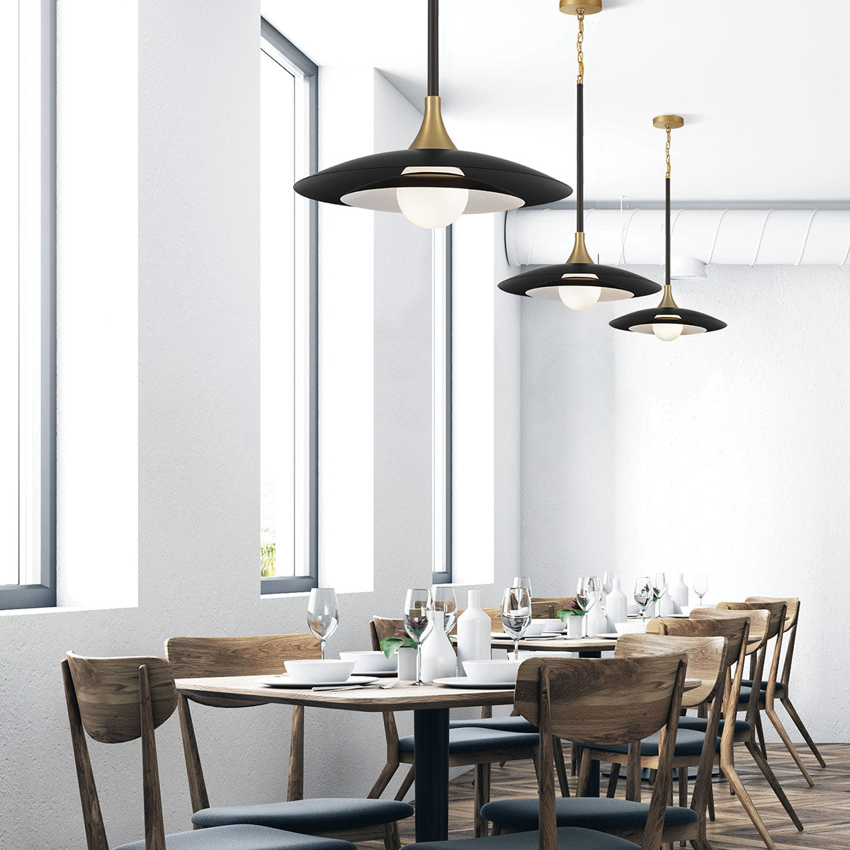 Lampa wisząca Welsh - Matowa czerń, Eurofase - ePlafoniera.pl