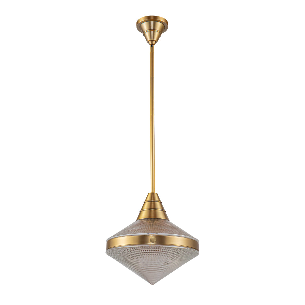 Lampa wisząca Willard - 1 źródło światła - Vintage mosiądz, Alora - ePlafoniera.pl