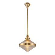Lampa wisząca Willard - 1 źródło światła - Vintage mosiądz, Alora - ePlafoniera