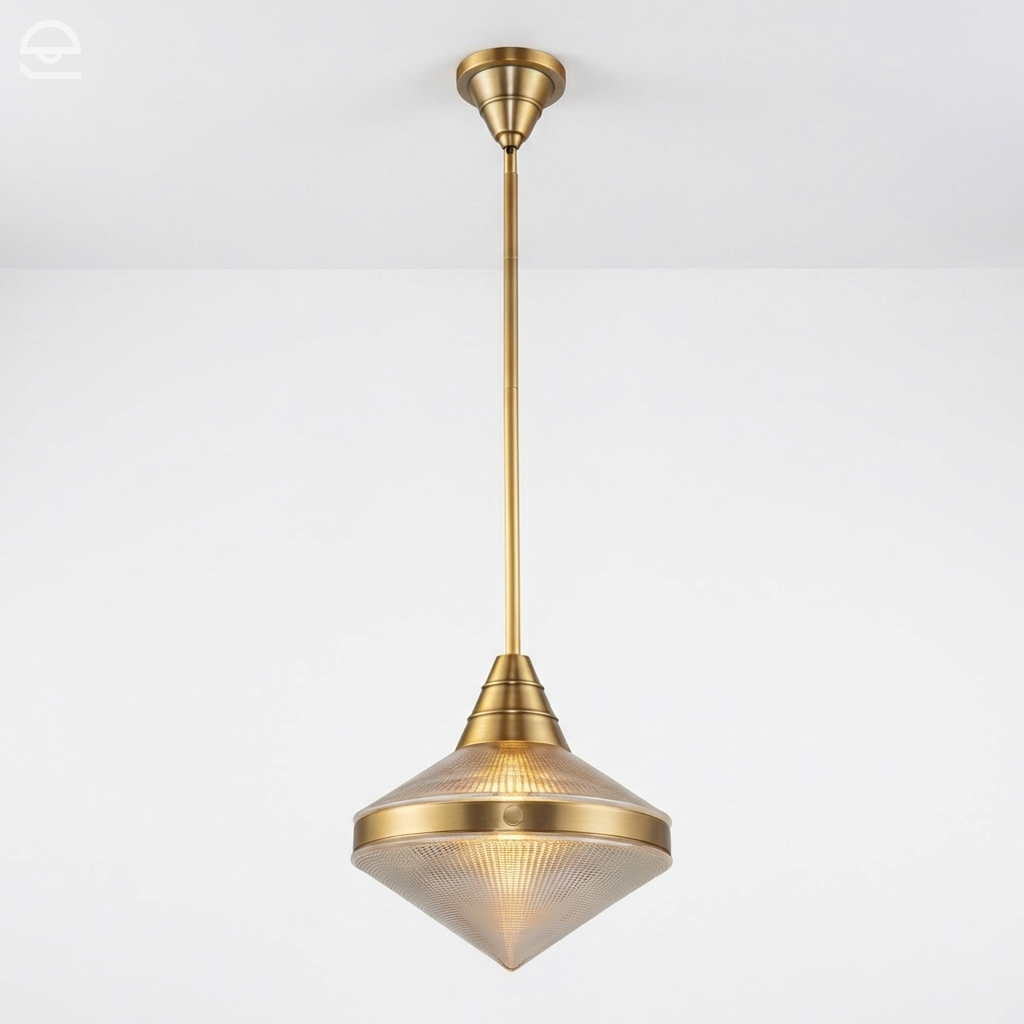 Lampa wisząca Willard - 1 źródło światła - Vintage mosiądz, Alora