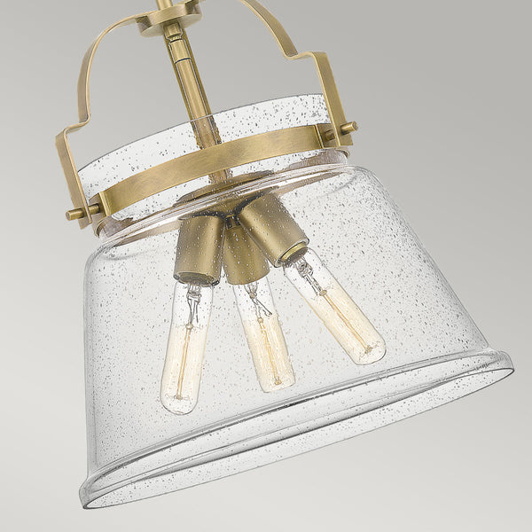 Lampa wisząca Wimberley - 3 źródła światła - Wyblakły mosiądz, Quoizel - ePlafoniera.pl