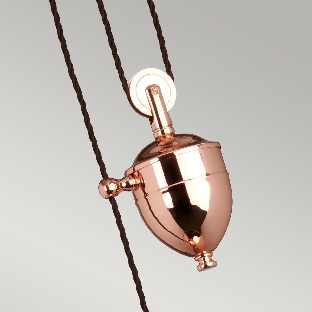 Lampa wisząca z przeciwwagą Provence (polerowana miedź)- Elstead (1xE27)