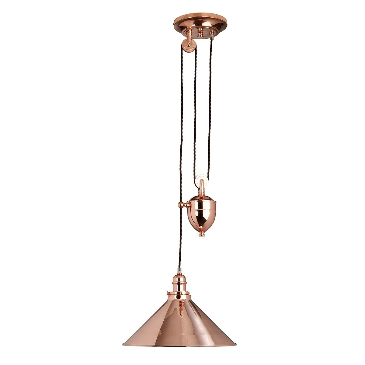 Lampa wisząca z przeciwwagą Provence (polerowana miedź)- Elstead (1xE27)