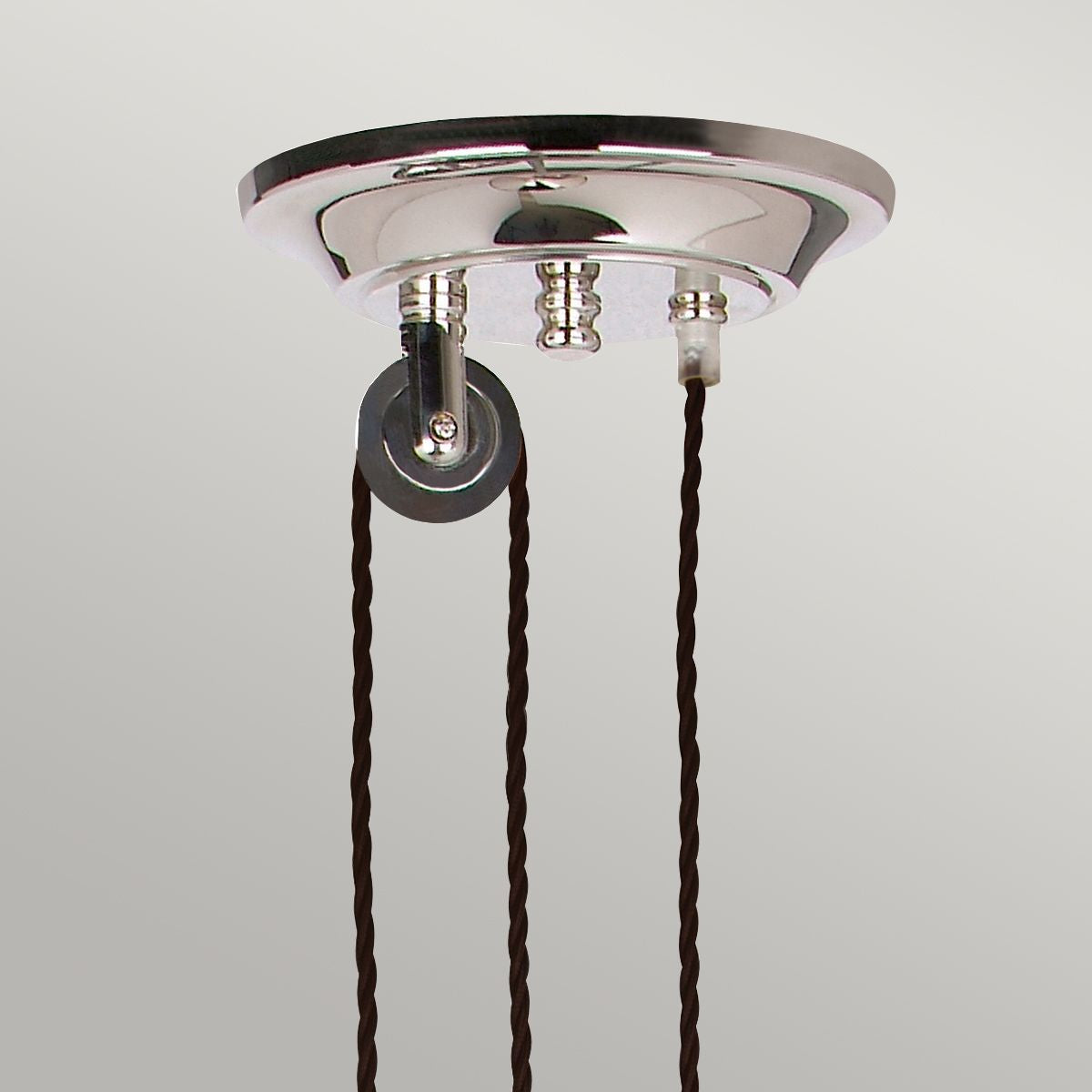 Lampa wisząca z przeciwwagą Provence (polerowany nikiel) - Elstead (1xE27)