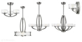 Lampa wisząca, żyrandol (60cm, nikiel) do kuchni salonu sypialni (G9 3x4W) Hinkley (Meridian)