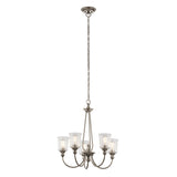 Lampa wisząca żyrandol - vintage (pewter, 66cm) do salonu sypialni łazienki (5xE27) Kichler (Waverly)