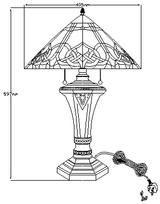 Lampa witrażowa Tiffany, Cambridge, Quoizel