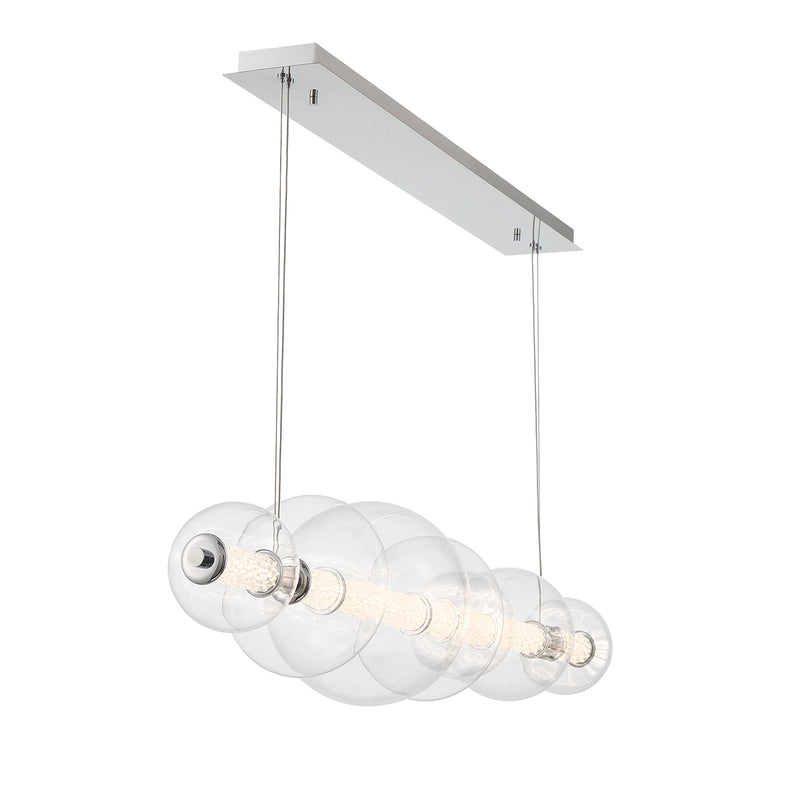 Lampa wyspowa Atomo - 7 źródeł światła - Polerowany chrom, Eurofase - ePlafoniera.pl
