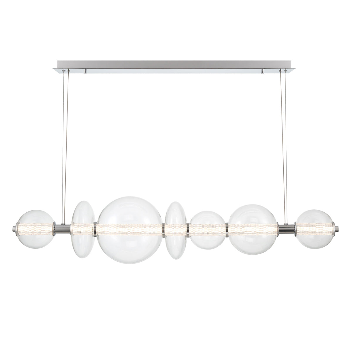 Lampa wyspowa Atomo - 7 źródeł światła - Polerowany chrom, Eurofase - ePlafoniera.pl