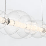 Lampa wyspowa Atomo - 7 źródeł światła - Polerowany chrom, Eurofase - ePlafoniera.pl