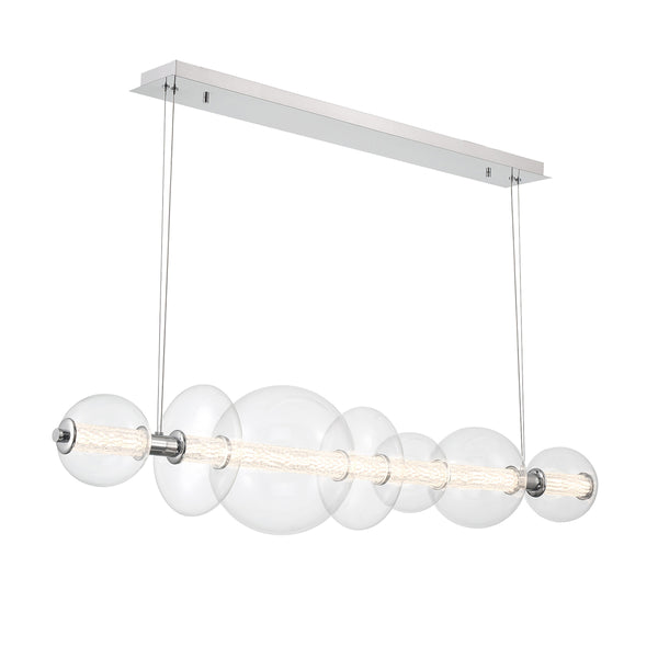 Lampa wyspowa Atomo - 7 źródeł światła - Polerowany chrom, Eurofase - ePlafoniera