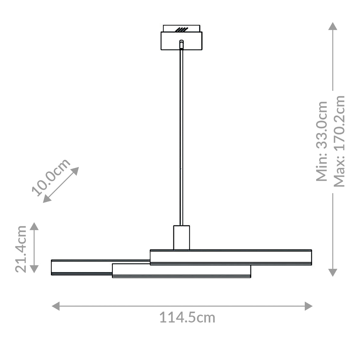 Lampa wyspowa Cameno - Matowa czerń, Eurofase - ePlafoniera.pl