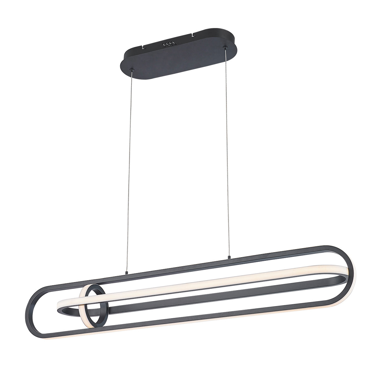 Lampa wyspowa Demark - Matowa czerń, Eurofase - ePlafoniera