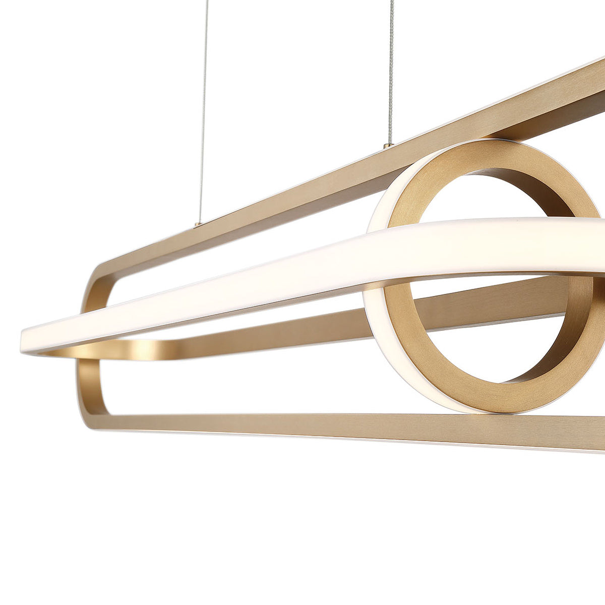 Lampa wyspowa Demark - Szczotkowane złoto, Eurofase - ePlafoniera.pl