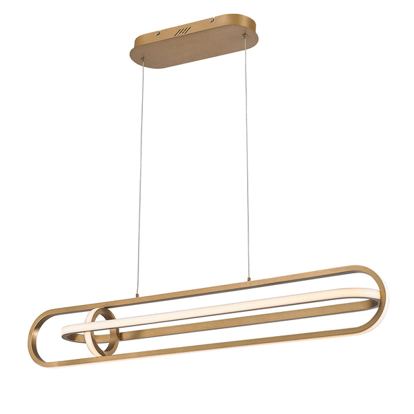 Lampa wyspowa Demark - Szczotkowane złoto, Eurofase - ePlafoniera