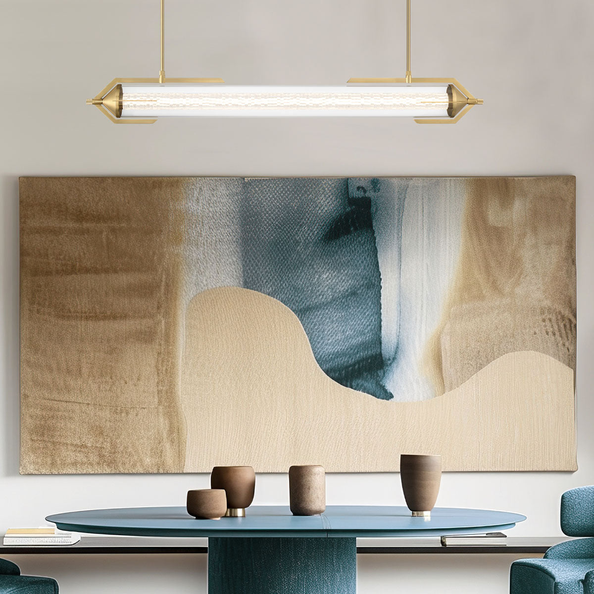 Lampa wyspowa Espada - Szczotkowane złoto, Eurofase - ePlafoniera.pl