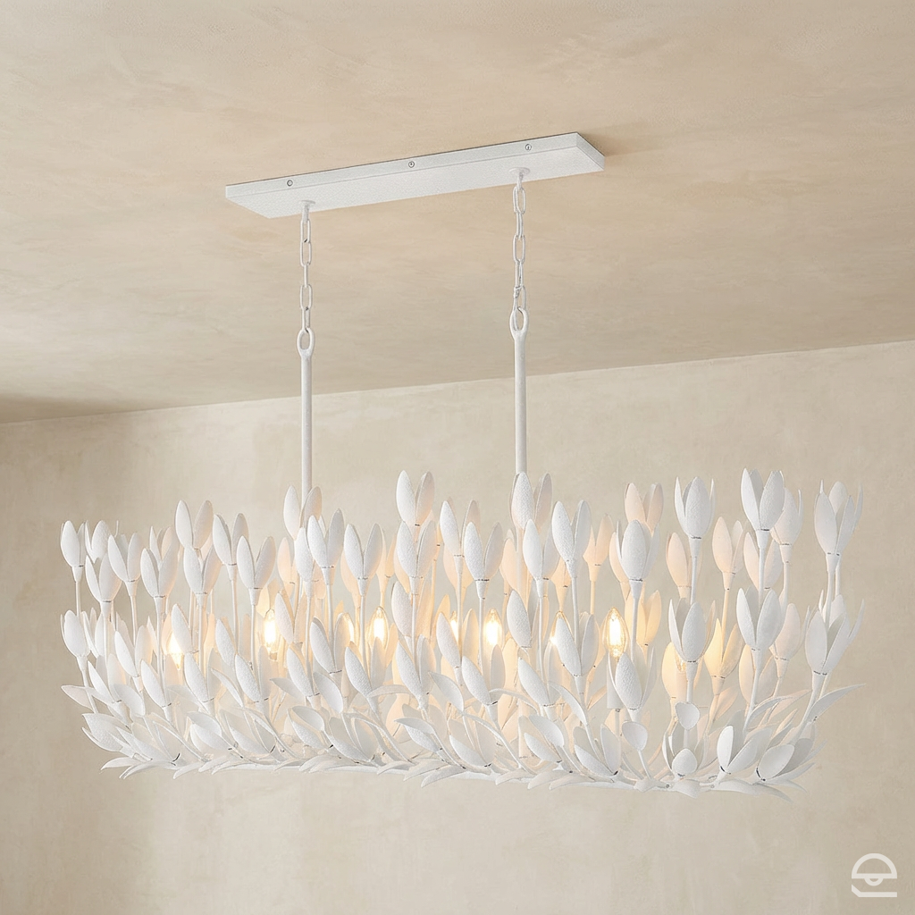 Lampa wyspowa Flora - 10 źródeł światła - Tynk strukturalny, Hinkley