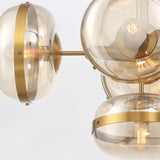 Lampa wyspowa Nottingham - 10 źródeł światła - Antyczny mosiądz, Eurofase - ePlafoniera.pl