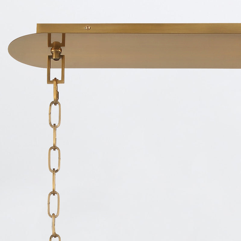 Lampa wyspowa Nottingham - 10 źródeł światła - Antyczny mosiądz, Eurofase - ePlafoniera.pl
