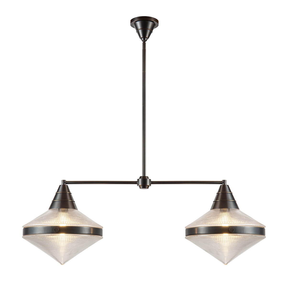 Lampa wyspowa Willard - 2 źródła światła - Miejski brąz, Alora - ePlafoniera