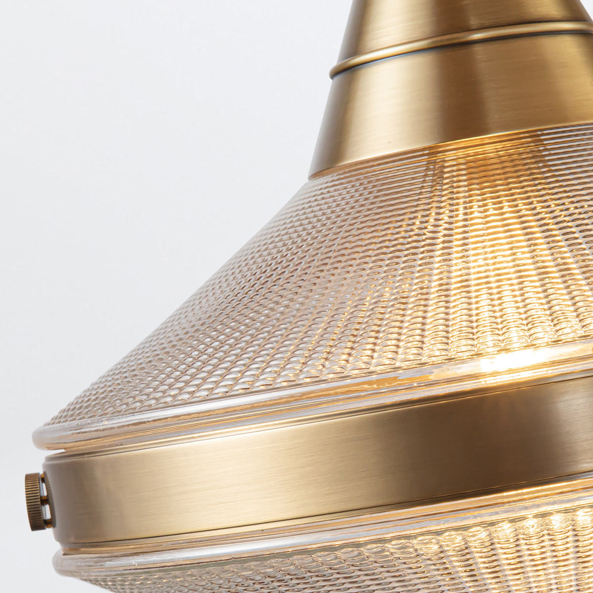 Lampa wyspowa Willard - 2 źródła światła - Vintage mosiądz, Alora - ePlafoniera.pl