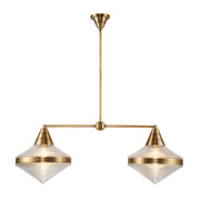 Lampa wyspowa Willard - 2 źródła światła - Vintage mosiądz, Alora - ePlafoniera