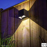 Lampa zewnętrzna - kinkiet, ogrodowy czarny IP 44 (2x3W, 3000K) (system 12V LED) Mauri