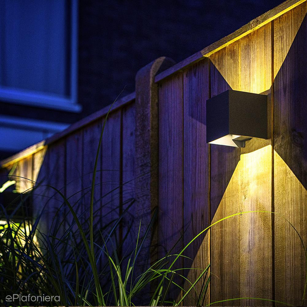 Lampa zewnętrzna - kinkiet, ogrodowy czarny IP 44 (2x3W, 3000K) (system 12V LED) Mauri