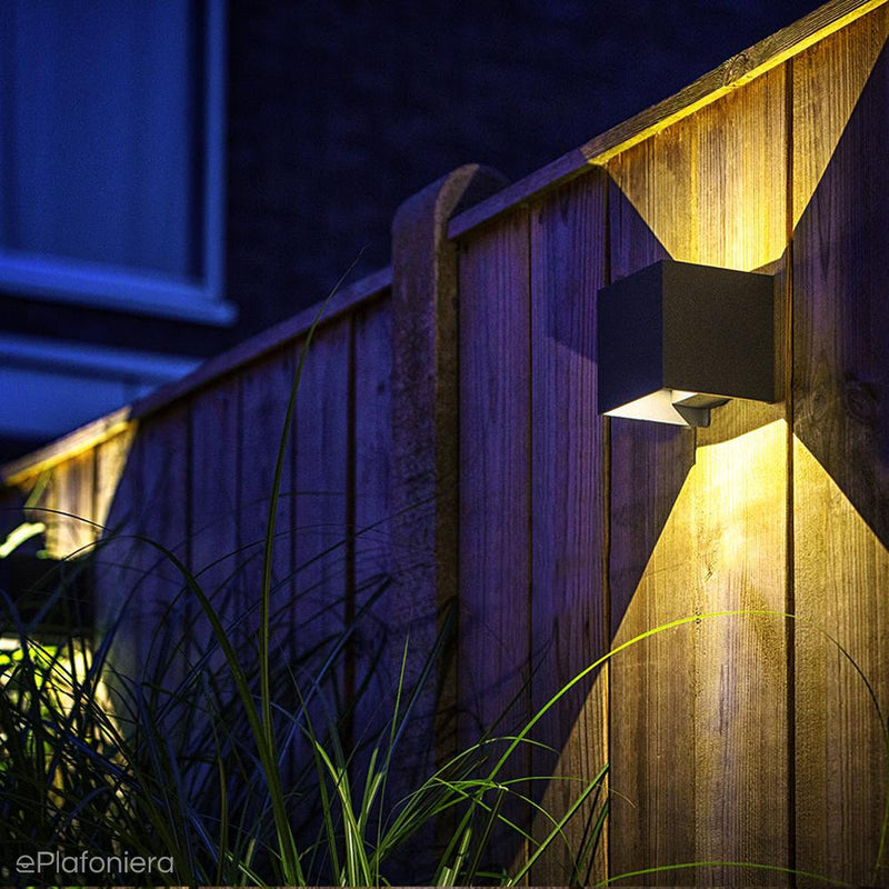 Lampa zewnętrzna - kinkiet, ogrodowy czarny IP 44 (2x3W, 3000K) (system 12V LED) Mauri