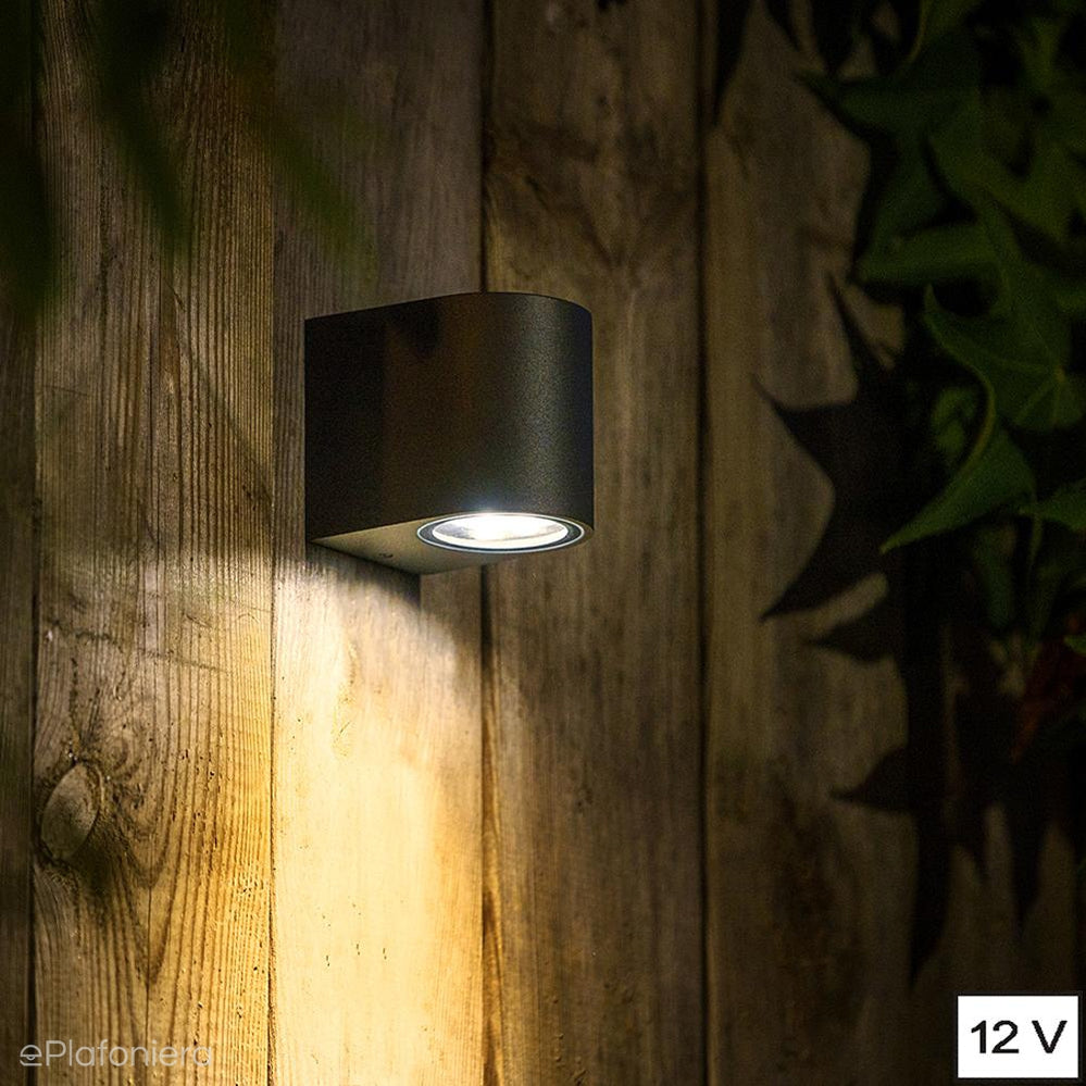 Lampa zewnętrzna - kinkiet, ogrodowy czarny IP 44 (4W, 3000K) (system 12V LED) Gilvus