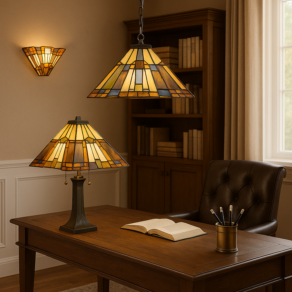 aranżacja lamp Tiffany