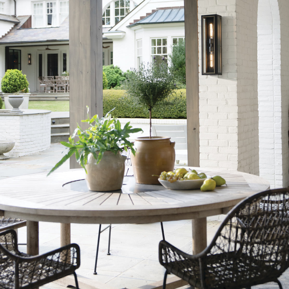 Latarnia naścienna Shaw - 2 źródła światła - Czarny, oksydowany brąz, Hinkley - ePlafoniera.pl