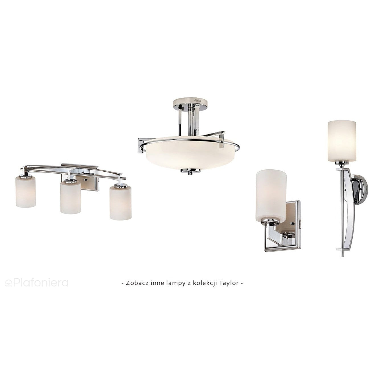 Łazienkowa lampa sufitowa / plafon chrom Taylor - Quoizel / 42cm