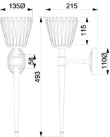 Chromowa lampa ścienna LED kinkiet do łazienki salonu sypialni (G9 2x4W) Elstead (Agatha)