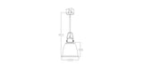 Lampa metalowa - szklana, 35cm (satynowy nikiel) do kuchni salonu (1xE27) Feiss (Hobson)