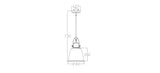 Lampa metalowa - szklana, 24cm (satynowy nikiel) do kuchni salonu (1xE27) Feiss (Hobson)