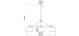 Lampa wisząca  3 klosze - (szkło, chrom, nikiel) do kuchni salonu sypialni (3xE27) Feiss (Prospect)