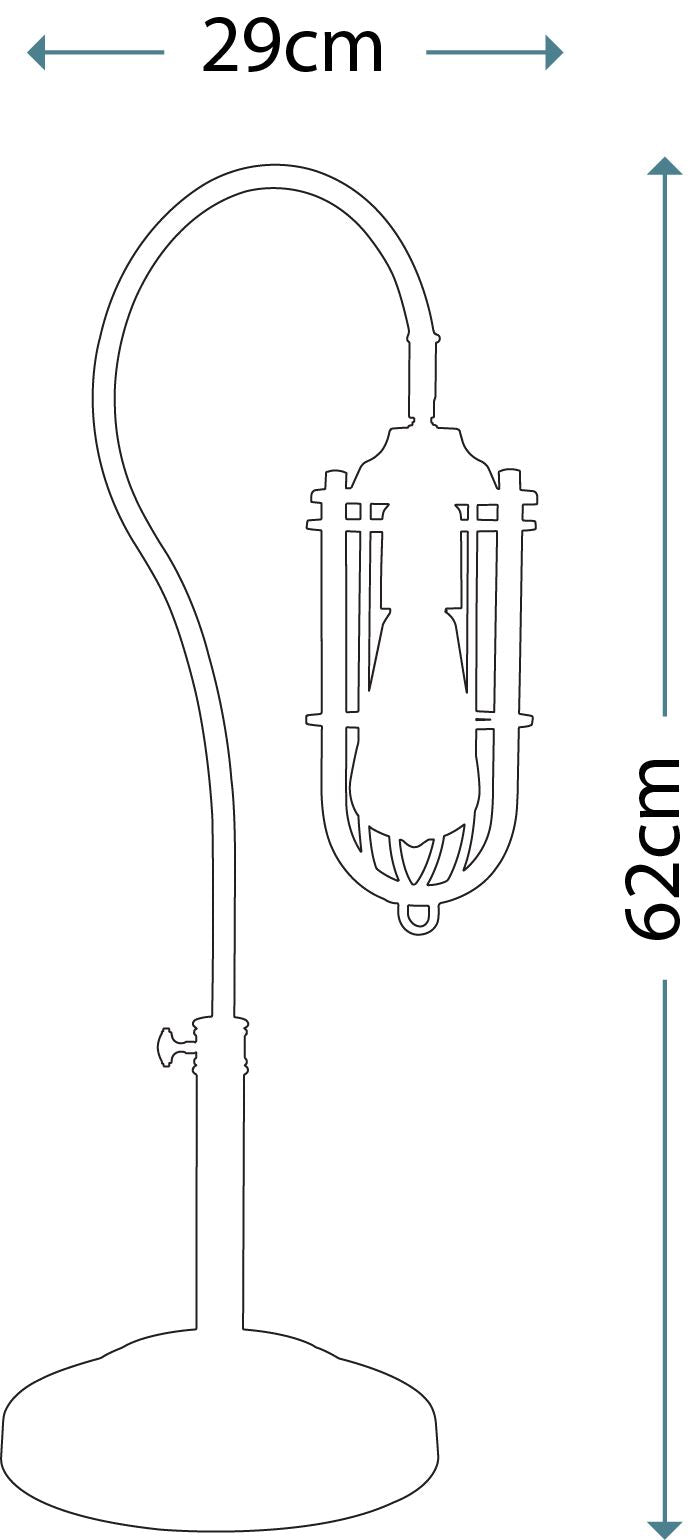 Loftowa, industrialna lampa stojąca stołowa (antyczny mosiądz) (1xE27) Feiss (UrbanRWL)