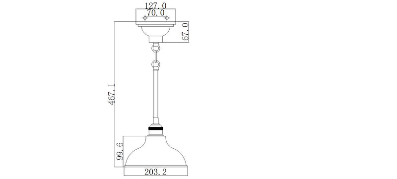 Industrialna lampa wisząca 20cm (mosiądz) do kuchni salonu kawiarni (1xE27) Kichler (Cobson)