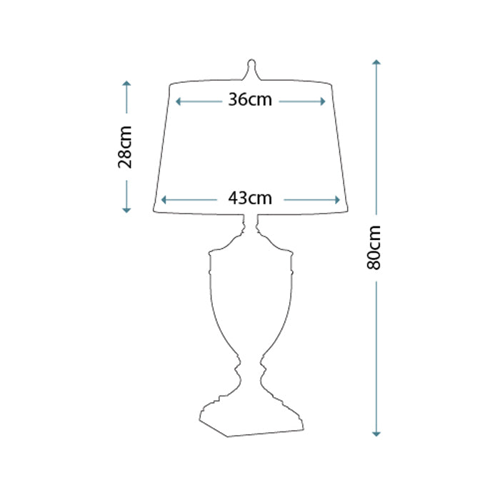 Lampa stołowa Dennison z brązem palladiańskim - Quoizel