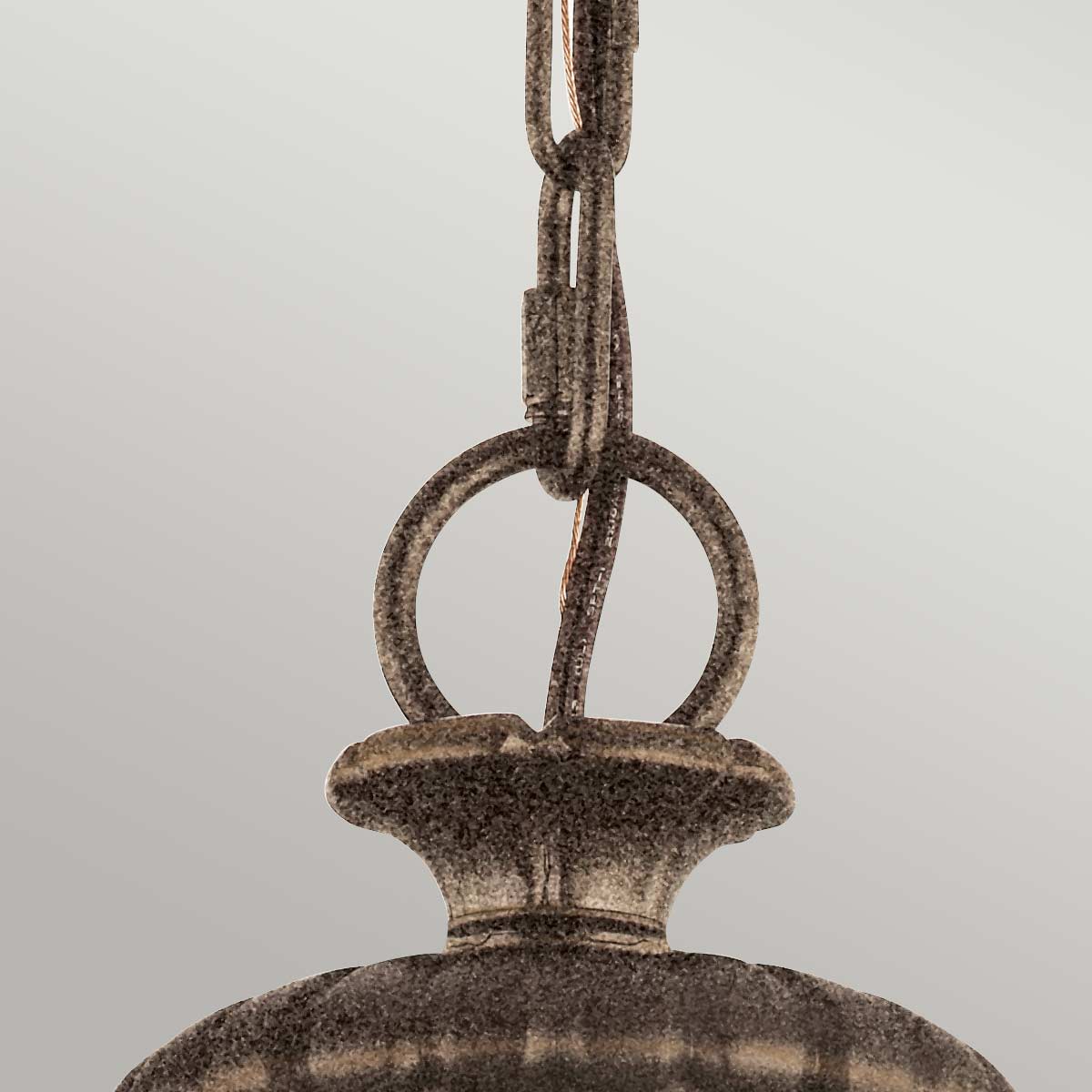 Loftowa lampa wisząca kula Adam z brytyjskim brązem - Feiss(37 cm / metal - szkło / 3xE14)