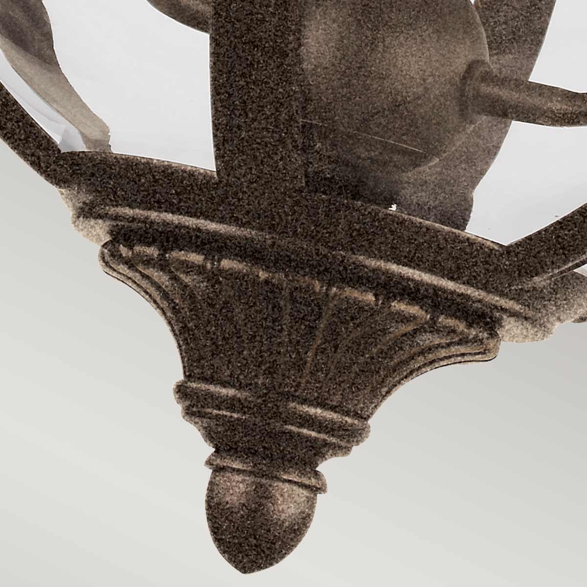 Loftowa lampa wisząca kula Adam z brytyjskim brązem - Feiss(37 cm / metal - szkło / 3xE14)