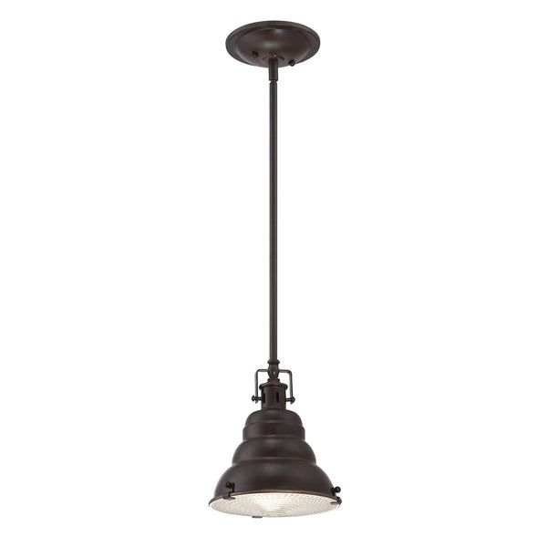 Loftowa / rustykalna lampa wisząca East (brąz) - Quoizel, 20cm, 1xE27